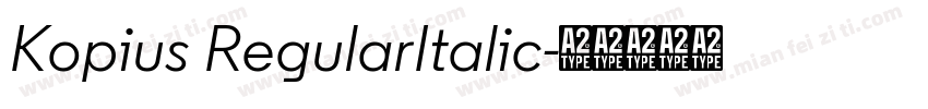 Kopius RegularItalic字体转换